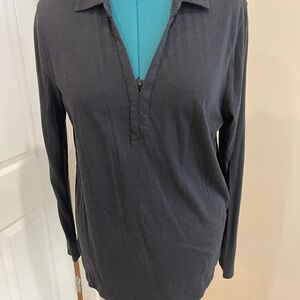 GAP Black XXL Long Sleeve V-Neck Shirt